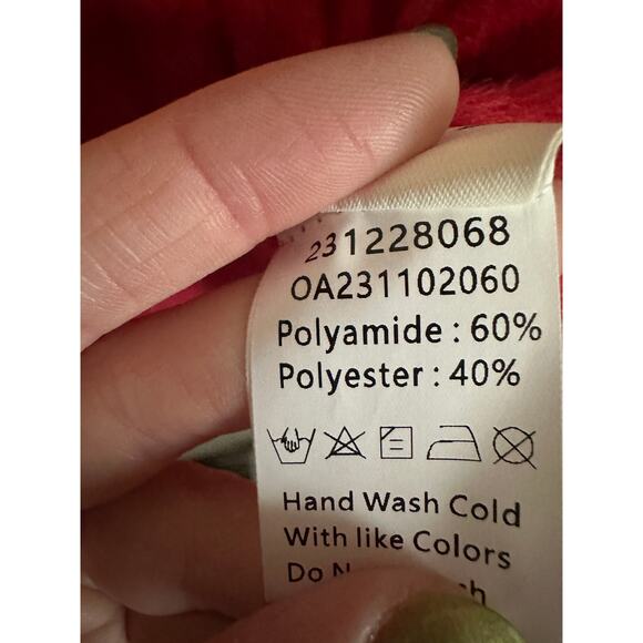 Commense Women's Medium Bright Red Long Sleeve Crew Neck Soft Sweater - Picture 10 of 10